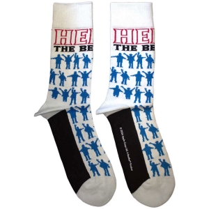 Beatles  - Help Silhouettes Repeat Uni Wht Socks (Eu 36-40) i gruppen MERCHANDISE /  /  hos Bengans Skivbutik AB (5641746)