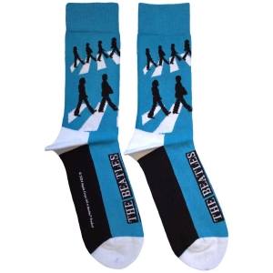 Beatles  - Abbey Road Silhouettes Repeat Uni Blue Socks (Eu 36-40) i gruppen MERCHANDISE /  /  hos Bengans Skivbutik AB (5641753)