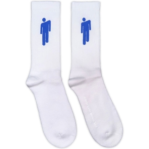 Billie Eilish - Blue Blohsh Uni Wht Socks (Eu 36-40) i gruppen MERCHANDISE / Strumpor / Pop-Rock hos Bengans Skivbutik AB (5641759)
