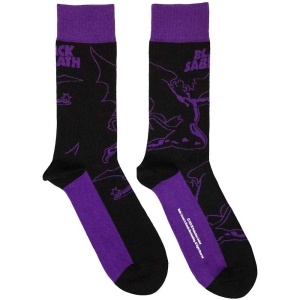 Black Sabbath - Logo & Demon Uni Bl Socks (Eu 36-40) i gruppen MERCHANDISE / / hos Bengans Skivbutik AB (5641769)