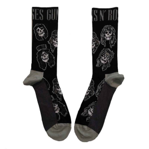 Guns N Roses - Skulls Band Monochrome Uni Bl Socks (Eu 36-40) i gruppen MERCHANDISE / Strumpor / Hårdrock hos Bengans Skivbutik AB (5641775)