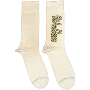Morgan Wallen - Green Logo Baseball Uni Natrl Socks (Eu 40-45) i gruppen MERCHANDISE / / hos Bengans Skivbutik AB (5641843)