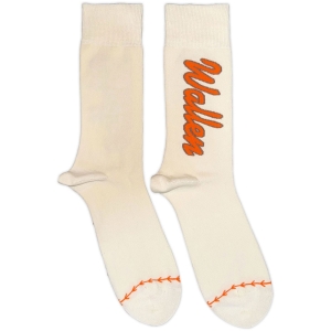 Morgan Wallen - Orange Logo Baseball Uni Natrl Socks (Eu 40-45) i gruppen MERCHANDISE /  /  hos Bengans Skivbutik AB (5641844)