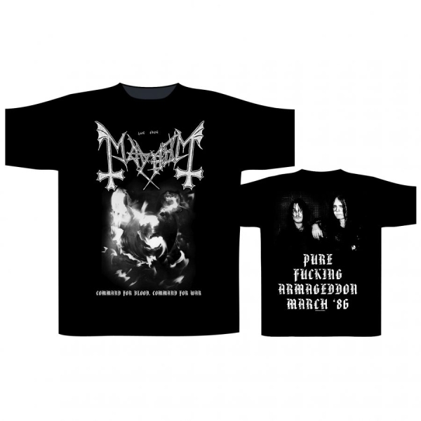Mayhem - T/S Command For Blood (L) i gruppen MERCH / Kläder / T-shirts hos Bengans Skivbutik AB (5642824)