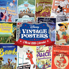 Disney Vintage Posters  - 2026 Square Calendar i gruppen MERCHANDISE /  /  hos Bengans Skivbutik AB (5642876)