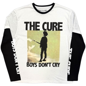 The Cure - Boys Dont Cry Box Uni Wht/Bl Layered Longsleeve  (L) i gruppen ÖVRIGT / -Start Tshirt hos Bengans Skivbutik AB (5643668)