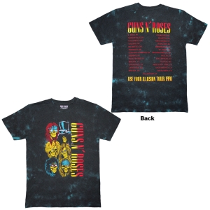 Guns N Roses - Uyi Tour 91 Uni Bl Dip-Dye T-Shirt i gruppen MERCHANDISE / T-shirt / Hårdrock hos Bengans Skivbutik AB (5643865r)