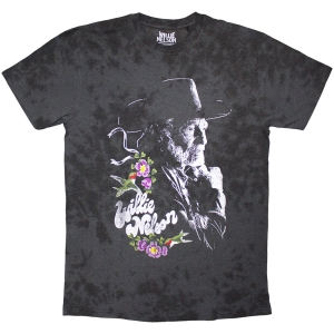 Willie Nelson - Floral Uni Bl Dip-Dye T-Shirt i gruppen MERCHANDISE / T-shirt / Country hos Bengans Skivbutik AB (5643898r)