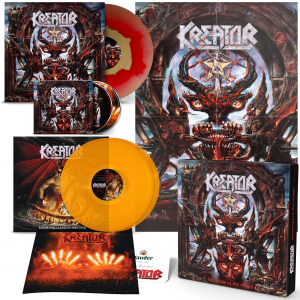 Kreator - Krushers Of The World (Boxset  Gold/Red Ink Spot LP & Transp. Orange 2LP + Digipak 2CD) i gruppen VINYL / Kommande / Hårdrock hos Bengans Skivbutik AB (5644211)
