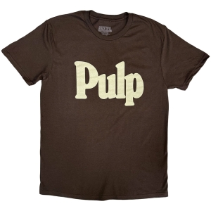 Pulp - New Logo Uni Brown T-Shirt i gruppen MERCHANDISE / T-shirt / Pop-Rock hos Bengans Skivbutik AB (5644420r)
