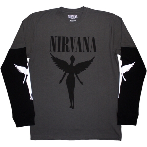 Nirvana - In Utero Mono Uni Char/Bl Layered Longsleeve i gruppen MERCHANDISE / T-shirt / Pop-Rock hos Bengans Skivbutik AB (5644795r)