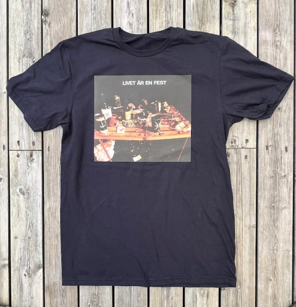 Nationalteatern - T-Shirt Livet Är En Fest i gruppen MERCH / Kläder / T-shirts hos Bengans Skivbutik AB (5645367r)