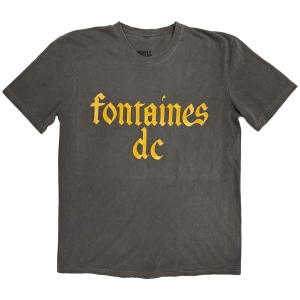 Fontaines D.C. - Gothic Logo Stone Wash Uni Char T-Shirt i gruppen MERCHANDISE / T-shirt / Pop-Rock hos Bengans Skivbutik AB (5645416r)