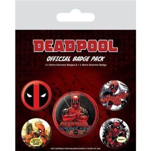 Deadpool - Badge Pack  (Outta The Way) i gruppen MERCHANDISE / Pin-Button Badge / Film-Musikal hos Bengans Skivbutik AB (5647034)
