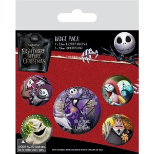 The Nightmare Before Christmas  - Badge Pack i gruppen MERCHANDISE / Pin-Button Badge / Film-Musikal hos Bengans Skivbutik AB (5647035)