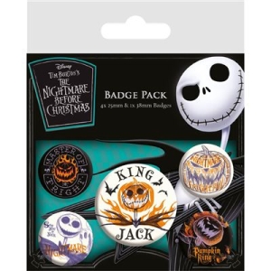 The Nightmare Before Christmas  - Badge Pack i gruppen MERCHANDISE / Pin-Button Badge / Film-Musikal hos Bengans Skivbutik AB (5647037)
