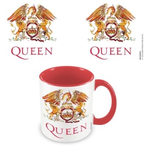 Queen - (Crest) Red Coloured Inner Pod Mug i gruppen MERCHANDISE / Mugg / Pop-Rock hos Bengans Skivbutik AB (5647075)