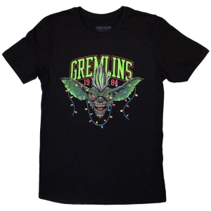 Gremlins - Stripe 1984 Xmas Lights Uni Bl T-Shirt i gruppen MERCHANDISE / T-shirt / Film-Musikal hos Bengans Skivbutik AB (5648198r)
