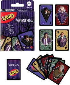 Mattel Games  - Uno: Wednesday i gruppen MERCHANDISE / Sällskapsspel / TV-serie hos Bengans Skivbutik AB (5648491)