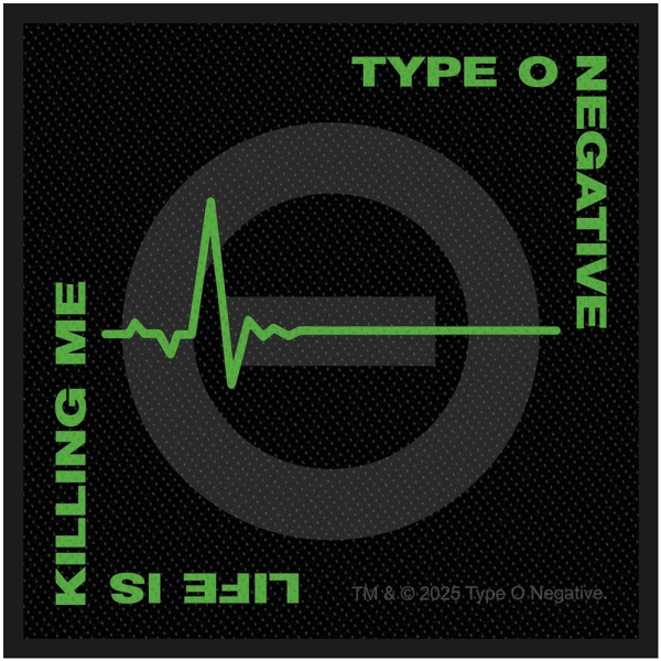 Type O Negative - Life Is Killing Me Standard Patch i gruppen MERCHANDISE / Tygmärke / Hårdrock hos Bengans Skivbutik AB (5648777)