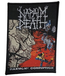 Napalm Death - Patch Harmony Corruption Black Bor i gruppen MERCHANDISE / Tygmärke / Hårdrock hos Bengans Skivbutik AB (5648778)