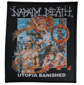 Napalm Death - Patch Utopia Banished Black Border i gruppen MERCHANDISE / Tygmärke / Hårdrock hos Bengans Skivbutik AB (5648780)