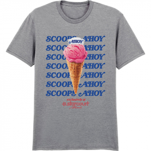 Stranger Things - Scoop Ahoy Ice Cream Uni Grey T-Shirt i gruppen MERCHANDISE / T-shirt / Film-Musikal hos Bengans Skivbutik AB (5649156r)