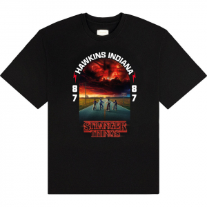Stranger Things - Hawkins 008 Uni Bl T-Shirt i gruppen MERCHANDISE / T-shirt / Film-Musikal hos Bengans Skivbutik AB (5649162r)