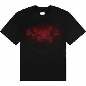 Stranger Things - Neon Logo Uni Bl T-Shirt i gruppen MERCHANDISE / T-shirt / Film-Musikal hos Bengans Skivbutik AB (5649170r)