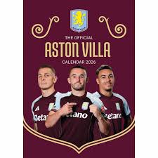 Aston Villa Fc - 2026 A3 Calendar i gruppen MERCHANDISE / Kalender / Sport hos Bengans Skivbutik AB (5649946)