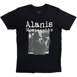 Alanis Morissette - Singing Photo Uni Bl T-Shirt i gruppen MERCHANDISE / T-shirt / Pop-Rock hos Bengans Skivbutik AB (5650168r)