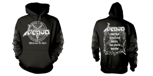 Venom - Hood - Welcome To Hell (White) (Xxl i gruppen MERCHANDISE / Hoodies / Nyheter / Hårdrock hos Bengans Skivbutik AB (5650259)