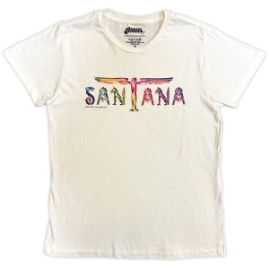 Santana - Angel Wings Logo Uni Wht T-Shirt i gruppen MERCHANDISE / T-shirt / Pop-Rock hos Bengans Skivbutik AB (5653218r)