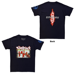 Slipknot - 20Th Anni - Red Jump Suits Uni Navy T-Shirt i gruppen MERCHANDISE / T-shirt / Hårdrock hos Bengans Skivbutik AB (5654694)