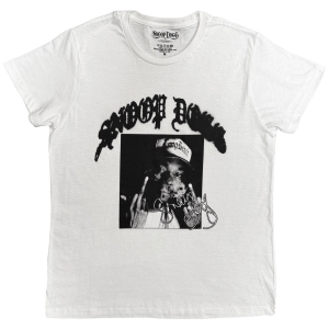 Snoop Dogg - Middle Finger Uni Wht T-Shirt i gruppen MERCHANDISE / T-shirt / Nyheter / Hip Hop-Rap hos Bengans Skivbutik AB (5657660r)