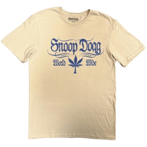 Snoop Dogg - World Wide Uni Sand T-Shirt i gruppen MERCHANDISE / T-shirt / Nyheter / Hip Hop-Rap hos Bengans Skivbutik AB (5657853r)