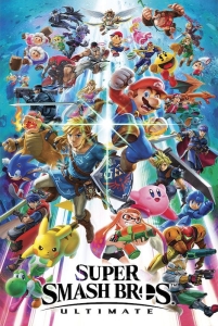 Game Poster - Super Smash Brothers (91,5 X 61 Cm) i gruppen MERCHANDISE / Poster / Game Soundtrack hos Bengans Skivbutik AB (5659714)