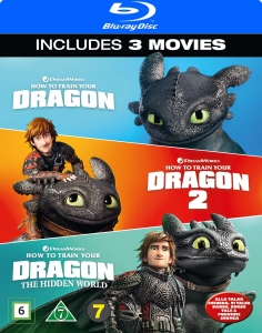 Movie - How To Train Your Dragon 1-3 Box Bd S-T i gruppen Film / Film Blu-ray / Animation hos Bengans Skivbutik AB (5661244)