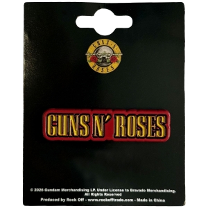 Guns N Roses - Text Logo Pin Badge i gruppen MERCHANDISE / Pin-Button Badge / Hårdrock hos Bengans Skivbutik AB (5663216)