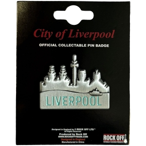 Rock Off - City Of Liverpool Skyline Pin Badge i gruppen ÖVRIGT / Merchandise hos Bengans Skivbutik AB (5663236)