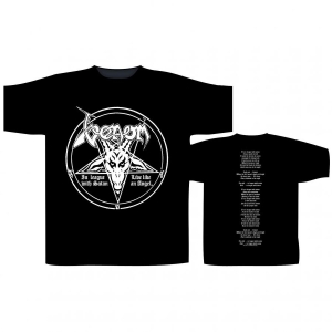 Venom - T/S In League With Satan (M) i gruppen MERCHANDISE / T-shirt / Kommande / Hårdrock hos Bengans Skivbutik AB (5663930)
