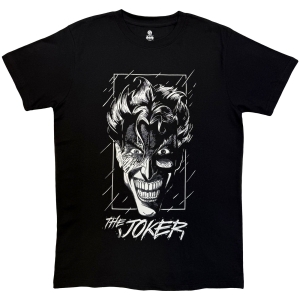 Joker - Black & White Grin Uni Bl T-Shirt i gruppen MERCHANDISE / T-shirt / Film-Musikal hos Bengans Skivbutik AB (5665543r)