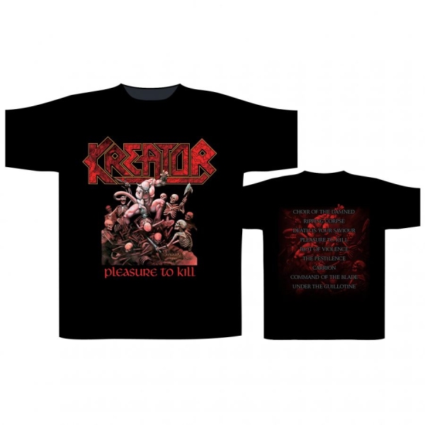 Kreator - T/S Pleasure To Kill (L) i gruppen MERCH / Kläder / T-shirts hos Bengans Skivbutik AB (5665545r)