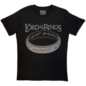 Lord Of The Rings - Greyscale Ring Uni Bl T-Shirt i gruppen MERCHANDISE / T-shirt / Nyheter / Film-Musikal hos Bengans Skivbutik AB (5665548r)