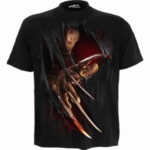 A Nightmare On Elm Street - Freddy Claws  - Black T-Shirt i gruppen MERCHANDISE / T-shirt / Nyheter / Film-Musikal hos Bengans Skivbutik AB (5665989r)