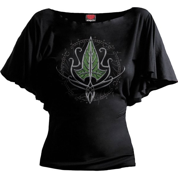 Lord Of The Rings - Frodo Leaf - Ladies Latin Boatneck Top i gruppen MERCHANDISE / T-shirt / Film-Musikal hos Bengans Skivbutik AB (5666001r)