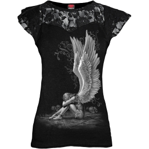 Spiral - Enslaved Angel - Ladies Lace Layered Cap Sleeve Top i gruppen MERCHANDISE / T-shirt / Nyheter / Övrigt hos Bengans Skivbutik AB (5666359r)