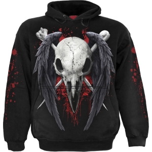 Spiral - Death Raven - Pullover Hoodie i gruppen MERCHANDISE / Hoodies / Nyheter /  hos Bengans Skivbutik AB (5666385r)