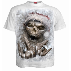 Spiral - Rock Santa - White T-Shirt i gruppen MERCHANDISE / T-shirt / Nyheter / Övrigt hos Bengans Skivbutik AB (5666657r)