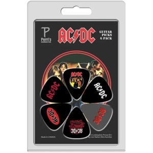 Ac/Dc - Logos Covers 6-Pack Plectrum Pack i gruppen MERCHANDISE / Merch / Kommande / Hårdrock hos Bengans Skivbutik AB (5667675)